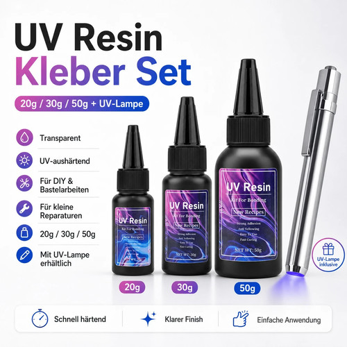 Kleber set mit lampe - set,