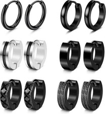 6 Paare Herren Ohrringe