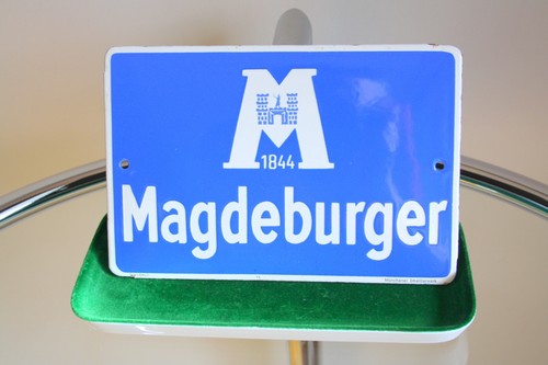 Emaille schild magdeburger - emaille,