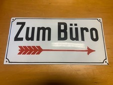 Altes Original dickes Emailleschild  Für Sammler Zum Büro 944g Jugendstil