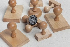 Stempel Holzstempel Firmenstempel Adressstempel 40mm mit Logo, Text, Grafik