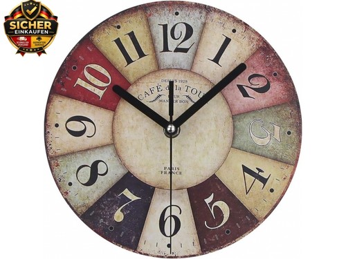 Vintage wanduhr aus mdf mit - aus,