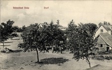 Ak Mrzeżyno Ostseebad Deep Pommern, Gesamtansicht, Häuser, Bäume - 11084547