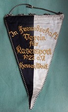 Alter Fußball Wimpel Verein Rasensport 1922 Hessen/Westf. evtl. Sölde, gestickt