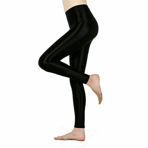 Damen hochglanz leggings - hochglanz,