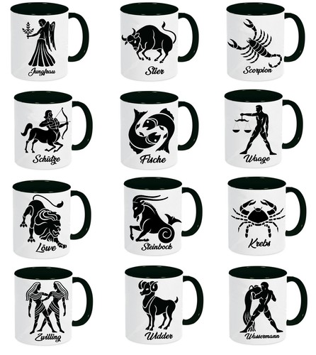 Keramik tasse sternzeichen mit - keramik-tasse,