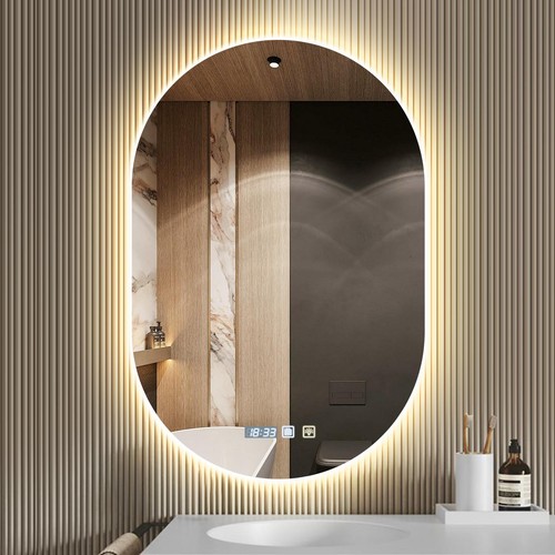 Badspiegel 50x75cm oval - 50x75cm,