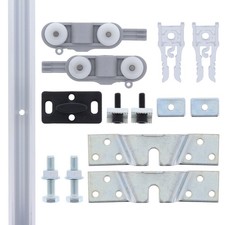 ToniTec Schiebetürbeschlag für Schiebetüren bis 40 kg Laufschiene mit Zubehör