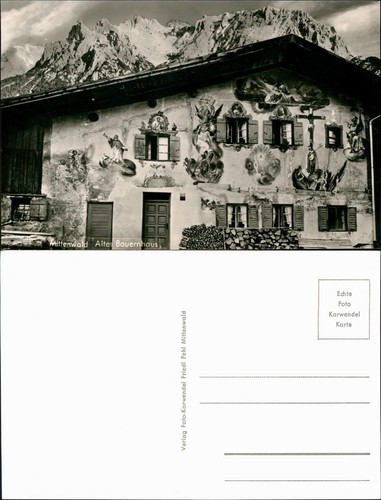 Ansichtskarte mittenwald altes - ansichtskarte,