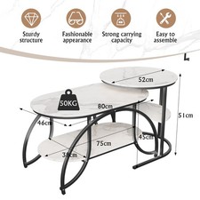 Couchtisch 2er Set Rund und