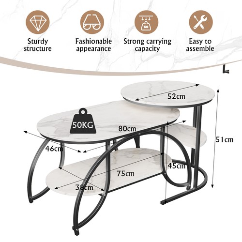 Couchtisch 2er set rund und - rund,