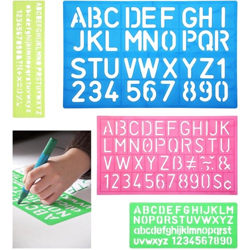 Buchstabenschablonen set - buchstabenschablonen, 4
