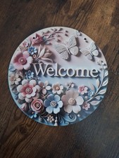 Holzschild,  Willkommenschild