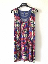 CYELL Strandkleid KLEID mit Gürtel / Häkel Detail Blau Gr L Rot Lila Grün