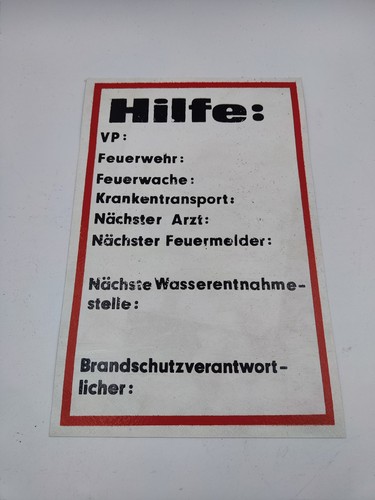 Ddr feuermeldeschild ostalgie - feuermeldeschild,