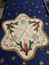 Altes Stern Deckchen Bestickt