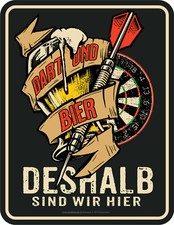 witzige Schilder Dart und Bier