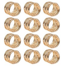 12pcs Serviettenringe Gold