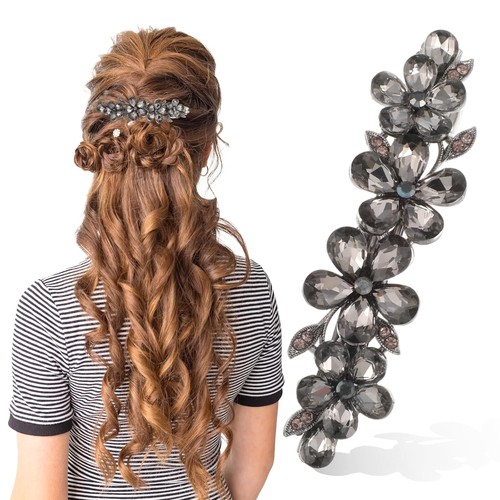 Strass haarspange damen blumen - strass,