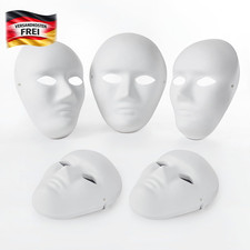 Weißes DIY Papier Masken Set
