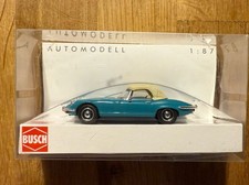 Top: Busch 9738120 Jaguar E-Type Cabrio geschlossen Türkis Automodell 1:87 OVP!
