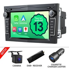 DAB+ Android 13 Autoradio GPS Navi CarPlay RDS Für Opel Astra H Corsa C D Zafira