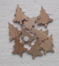 9 Sticker Tanne Baum aus Holz