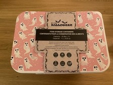 12 CWC Halloween Lebensmittellagerung 33,8 Unzen Behälter & Deckel Ghost Face Scream  