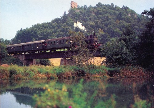 Mit dem dampfzug von - dem,