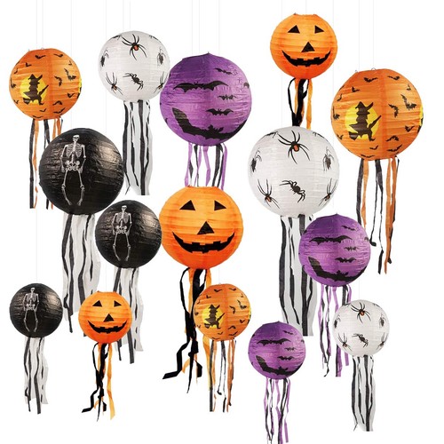 Halloween papier laternen - papier, laternen,