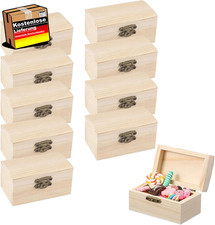 Mini Holz Schatzkisten 10er