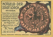 Lorch a.Rh. Notgeld der Stadt