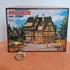 Vollmer Art. 3754 H0 Bausatz Ratskeller Restaurant Fachwerk Haus, mit Licht neu