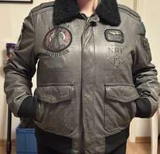 Aeronautica Militare Lederjacke Gr. 56 (3XL) F-2000A Typhoon Bomberjacke Flieger