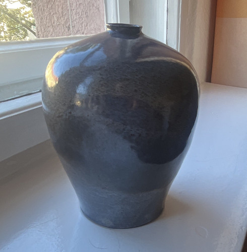 Keramik steingutvase grau - keramik-/steingutvase,