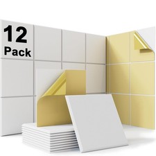 Akustikplatten Selbstklebend 12Stk Schallabsorber Wand Wandfliesen Schalldämmung