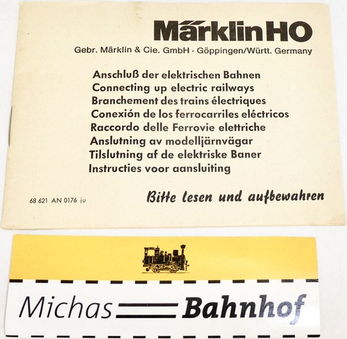 Märklin anleitung anschluß - märklin,