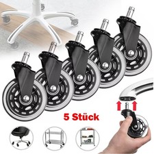 5×11mm Bürostuhl Rollen leise & kratzerfrei Universal Hartbodenrollen Stuhlroll