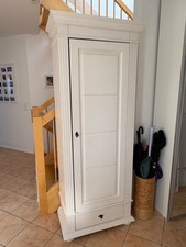 Flur Schrank Flurschrank Dielenschrank Nolan, schmaler Schrank, weiß, Landhaus