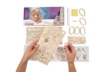 UGEARS Kugelbahn MURMEL-Stufenbahn Bausatz Mechanisches 3D Holzpuzzle Holzmodell
