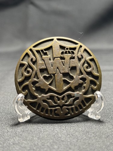 Antike messing plakette emblem - plakette,