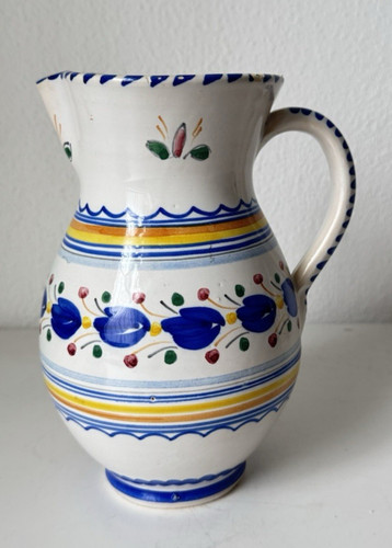 Keramik blumenvase blau blumen - blau,