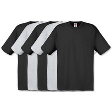 5er Fruit of the Loom Herren T-Shirt Shirt Original Tshirt Set Bunt Mix S - 5XL