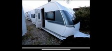 Wohnwagen Hobby 660 WFU Prestige mit Heckbad, festes Vorzelt 4 Jahreszeiten …