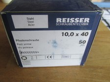 Stahl Pfostenschrauben Ø 10x40mm T40 / 50Stück Packung / Aktion DübReg