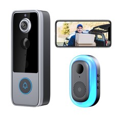 Türklingel mit Kamera WLAN Video Funkklingel Doorbell WiFi Nachtsicht-Türklingel