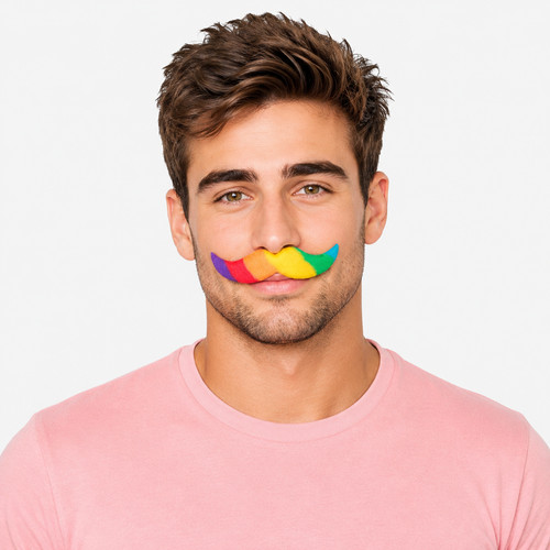 Regenbogen schnurrbart pride - regenbogen,