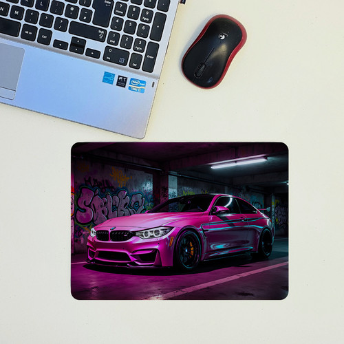 Bmw rosa auto mausmatte - rosa,