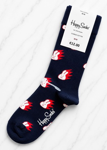 Happy socks flaming bunny - flaming,
