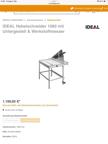 Ideal hebelschneider 1080 - hebelschneider,